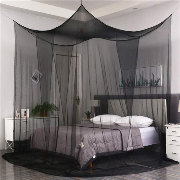 Bed Canopy,Canopy Bed Curtains Drapes for Full Queen King Size Bed,Mosquito Net - Picture 3 of 7